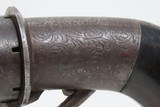 BELGIAN Antique MARIETTE PATENT Underhammer RING Trigger Pinfire PEPPERBOX
LEIGE PROOFED 1850s Revolving Self Defense Pistol - 4 of 18