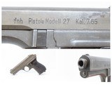 WORLD WAR II German OCCUPIED CZECH Semi-Auto CZ Model 27 Pistol C&R
Nazi Occupied Czechoslovakia - 1 of 19