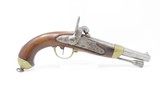 FRENCH Antique CHARLEVILLE Model 1822 .69 Cal. Percussion CONVERSION Pistol RIFLED Military Conversion of Flintlock to Percussion - 2 of 20