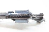 Circa 1870 FINE ENGRAVED FRENCH Antique .380 Caliber DOUBLE ACTION Revolver Gorgeous Double/Single Action Revolver - 7 of 17