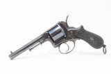 Circa 1870 FINE ENGRAVED FRENCH Antique .380 Caliber DOUBLE ACTION Revolver Gorgeous Double/Single Action Revolver - 2 of 17