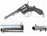 Circa 1870 FINE ENGRAVED FRENCH Antique .380 Caliber DOUBLE ACTION Revolver Gorgeous Double/Single Action Revolver