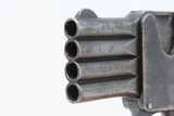 Rare GERMAN Schüler REFORM BREVETE Four Barrel .25 ACP Harmonica Pistol C&R Very Nice Oddity 4-Shot Conceal Carry Pistol Circa 1910 - 8 of 18