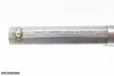 RARE Antique CIVIL WAR Remington-Beals 3rd Model Percussion POCKET REVOLVER Only About 1,000 Manufactured Ilion, New York - Image 8 of 17