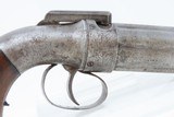 c1850 mfr. Antique ALLEN & WHEELOCK .31 Caliber Percussion PEPPERBOX PistolEarly American Double Action Revolver! - 20 of 21