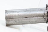 c1850 mfr. Antique ALLEN & WHEELOCK .31 Caliber Percussion PEPPERBOX PistolEarly American Double Action Revolver! - 8 of 21