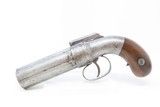 c1850 mfr. Antique ALLEN & WHEELOCK .31 Caliber Percussion PEPPERBOX PistolEarly American Double Action Revolver! - 5 of 21