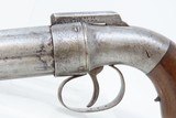 c1850 mfr. Antique ALLEN & WHEELOCK .31 Caliber Percussion PEPPERBOX PistolEarly American Double Action Revolver! - 7 of 21