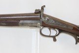 Antique ENGRAVED German WIGGENHOUSER & SOHN Double Barrel PINFIRE ShotgunBACK ACTION HAMMER Gun with HARDWOOD TAKEDOWN CASE - 7 of 22