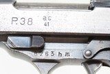 World War II WALTHER "ac/41" Code P.38 GERMAN MILITARY Semi-Auto C&R Pistol Third Reich 9mm Semi-Auto Pistol with blm/44 HOLSTER - 11 of 24