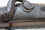 FRENCH Antique Late 1700s Double Barrel Pistol
Nice .50 Caliber Twin Barrels with GOLD ACCENTS - 14 of 18