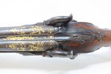 FRENCH Antique Late 1700s Double Barrel Pistol
Nice .50 Caliber Twin Barrels with GOLD ACCENTS - 8 of 18