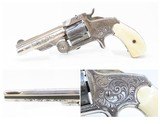 ENGRAVED, GOLD, SILVER, NICKEL, Carved IVORY “BABY RUSSIAN” S&W 38 RevolverRare, Early 4-Digit Baby Russian 1st Model Circa 1876