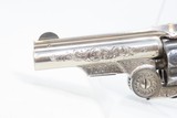 ENGRAVED, GOLD, SILVER, NICKEL, Carved IVORY “BABY RUSSIAN” S&W 38 Revolver
Rare, Early 4-Digit Baby Russian 1st Model Circa 1876 - 6 of 17