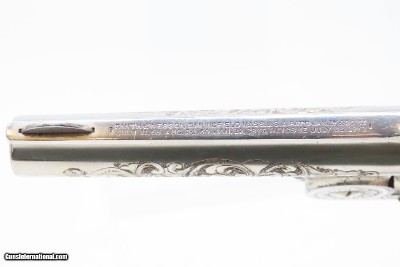 ENGRAVED, GOLD, SILVER, NICKEL, Carved IVORY “BABY RUSSIAN” S&W 38 RevolverRare, Early 4-Digit Baby Russian 1st Model Circa 1876 - Image 9 of 17
