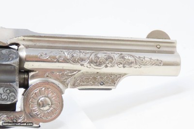 ENGRAVED, GOLD, SILVER, NICKEL, Carved IVORY “BABY RUSSIAN” S&W 38 RevolverRare, Early 4-Digit Baby Russian 1st Model Circa 1876 - Image 17 of 17
