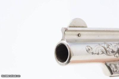 ENGRAVED, GOLD, SILVER, NICKEL, Carved IVORY “BABY RUSSIAN” S&W 38 RevolverRare, Early 4-Digit Baby Russian 1st Model Circa 1876 - Image 13 of 17
