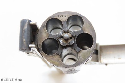 ENGRAVED, GOLD, SILVER, NICKEL, Carved IVORY “BABY RUSSIAN” S&W 38 RevolverRare, Early 4-Digit Baby Russian 1st Model Circa 1876 - Image 14 of 17