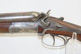 RARE .45-70 GOVT-12 Gauge Antique CHARLES DALY Engraved GERMAN DRILLING S&S Side Lever Combination Gun Made by J.P. Sauer & Sohn - 4 of 23