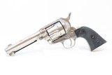 c1893 mfr. Antique Black Powder COLT .41 SINGLE ACTION ARMY Revolver SAA4 3/4” .41 Caliber Black Powder Frame Nickel - 2 of 16