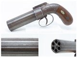 ANTIQUE Allen & Thurber WORCHESTER PERIOD .31 Bar Hammer PEPPERBOX Revolver Early American Double Action Revolving Percussion Pistol - 1 of 19