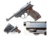 WORLD WAR II German SPREEWERKE “cyq” Code P.38 Semi-Auto Pistol C&R With “DVR/42” Reproduction P38 Holster - 1 of 24