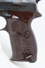 WORLD WAR II German SPREEWERKE “cyq” Code P.38 Semi-Auto Pistol C&R With “DVR/42” Reproduction P38 Holster - 7 of 24