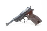 WORLD WAR II German SPREEWERKE “cyq” Code P.38 Semi-Auto Pistol C&R With “DVR/42” Reproduction P38 Holster - 6 of 24