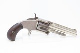 Antique SMITH & WESSON Number 1-1/2 2nd Issue .32 Caliber Rimfire REVOLVERNickel Plated WILD WEST S&W Spur Trigger - 13 of 16