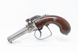 UNIQUE BRITISH Antique SIDE x SIDE .42 ROCKING BARREL PERCUSSION Pistol
Nicely Engraved Double Action Only SxS Sidearm - 2 of 18