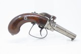 UNIQUE BRITISH Antique SIDE x SIDE .42 ROCKING BARREL PERCUSSION Pistol
Nicely Engraved Double Action Only SxS Sidearm - 13 of 18