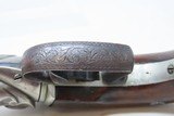 UNIQUE BRITISH Antique SIDE x SIDE .42 ROCKING BARREL PERCUSSION Pistol
Nicely Engraved Double Action Only SxS Sidearm - 11 of 18