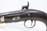 c1840s English PARKER Antique DERINGER-TYPE Pocket Pistol .44 Caliber Percussion Formidable Single Shot Self-Defense Pistol - 15 of 16