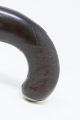 c1840s English PARKER Antique DERINGER-TYPE Pocket Pistol .44 Caliber Percussion Formidable Single Shot Self-Defense Pistol - 14 of 16