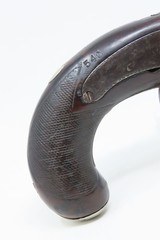 c1840s English PARKER Antique DERINGER-TYPE Pocket Pistol .44 Caliber Percussion Formidable Single Shot Self-Defense Pistol - 3 of 16