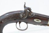 c1840s English PARKER Antique DERINGER-TYPE Pocket Pistol .44 Caliber Percussion Formidable Single Shot Self-Defense Pistol - 4 of 16