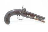 c1840s English PARKER Antique DERINGER-TYPE Pocket Pistol .44 Caliber Percussion Formidable Single Shot Self-Defense Pistol - 2 of 16