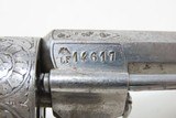 Fancy Antique LEFAUCHEUX 8mm Pinfire FOLDING TRIGGER Double Action RevolverEngraved DAO European Sidearm - 13 of 17