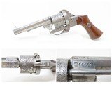 Fancy Antique LEFAUCHEUX 8mm Pinfire FOLDING TRIGGER Double Action RevolverEngraved DAO European Sidearm - 1 of 17