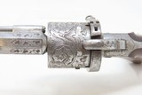 Fancy Antique LEFAUCHEUX 8mm Pinfire FOLDING TRIGGER Double Action RevolverEngraved DAO European Sidearm - 7 of 17