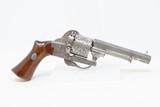Fancy Antique LEFAUCHEUX 8mm Pinfire FOLDING TRIGGER Double Action RevolverEngraved DAO European Sidearm - 14 of 17
