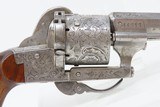 Fancy Antique LEFAUCHEUX 8mm Pinfire FOLDING TRIGGER Double Action RevolverEngraved DAO European Sidearm - 16 of 17
