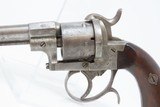 RARE German 9mm PINFIRE Revolver P.D. LUNESCHLOSS “P.D.L.” Engraved c1870sMid-to-Late-19th Prussian Lefaucheux Type Sidearm - 4 of 21