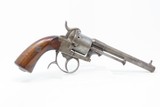RARE German 9mm PINFIRE Revolver P.D. LUNESCHLOSS “P.D.L.” Engraved c1870sMid-to-Late-19th Prussian Lefaucheux Type Sidearm - 18 of 21