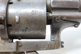 RARE German 9mm PINFIRE Revolver P.D. LUNESCHLOSS “P.D.L.” Engraved c1870sMid-to-Late-19th Prussian Lefaucheux Type Sidearm - 15 of 21