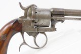 RARE German 9mm PINFIRE Revolver P.D. LUNESCHLOSS “P.D.L.” Engraved c1870sMid-to-Late-19th Prussian Lefaucheux Type Sidearm - 20 of 21