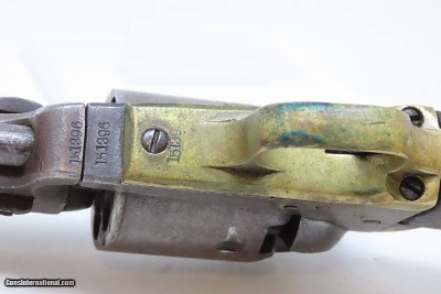 c1863 “SUNDANCE MINING CO.” Antique COLT Model 1851 NAVY .36 Cal. RevolverManufactured Mid-Civil War with Period LEATHER HOLSTER - Image 17 of 23