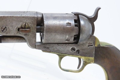 c1863 “SUNDANCE MINING CO.” Antique COLT Model 1851 NAVY .36 Cal. RevolverManufactured Mid-Civil War with Period LEATHER HOLSTER - Image 6 of 23