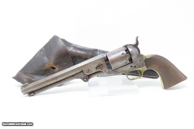 c1863 “SUNDANCE MINING CO.” Antique COLT Model 1851 NAVY .36 Cal. RevolverManufactured Mid-Civil War with Period LEATHER HOLSTER - Image 3 of 23