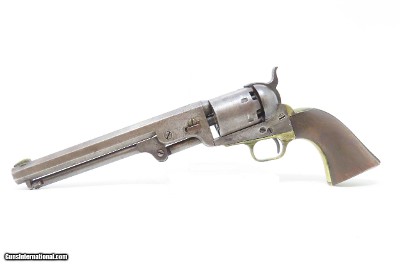 c1863 “SUNDANCE MINING CO.” Antique COLT Model 1851 NAVY .36 Cal. RevolverManufactured Mid-Civil War with Period LEATHER HOLSTER - Image 4 of 23